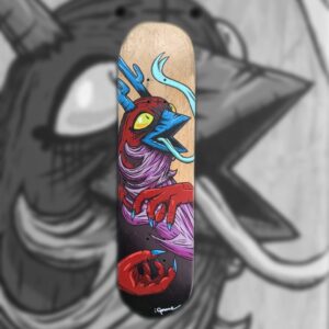 Skate numéro 1, pièce unique, technique mixte